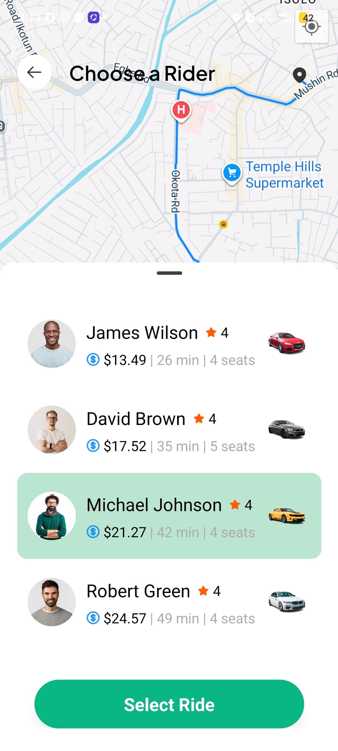 Lyfter interface view 2