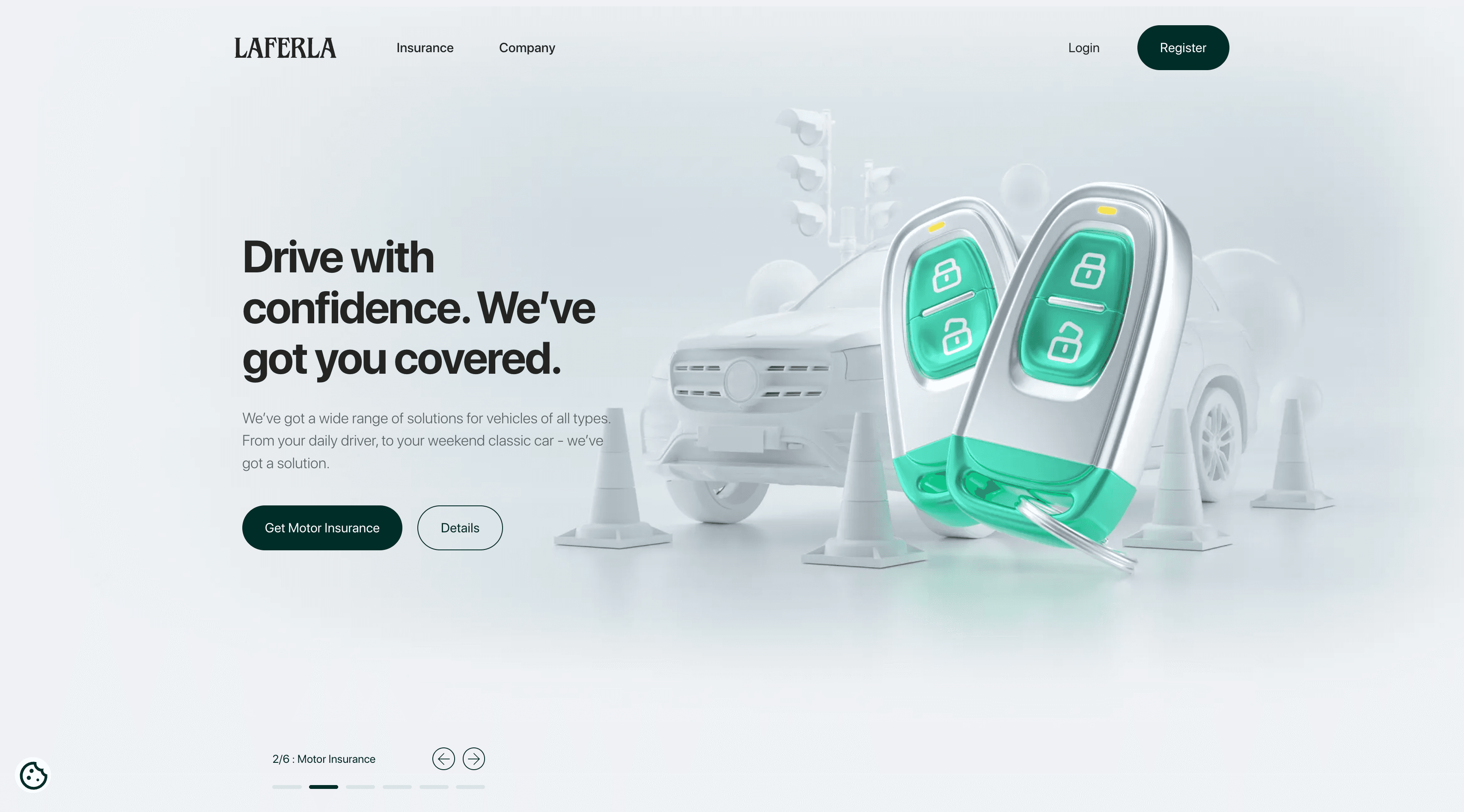 Laferla Website interface view 2