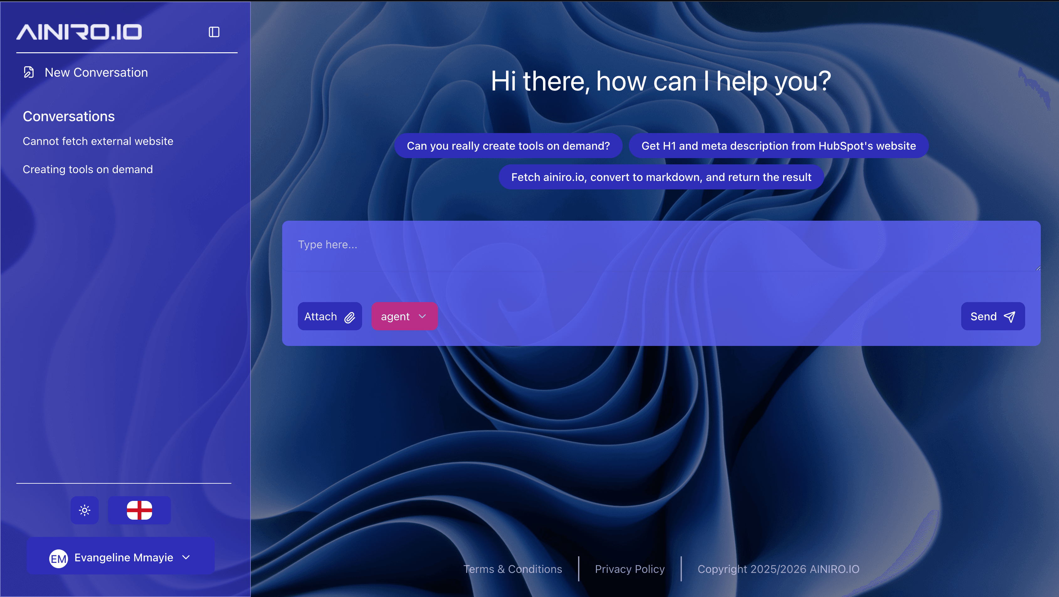AI Expert System interface