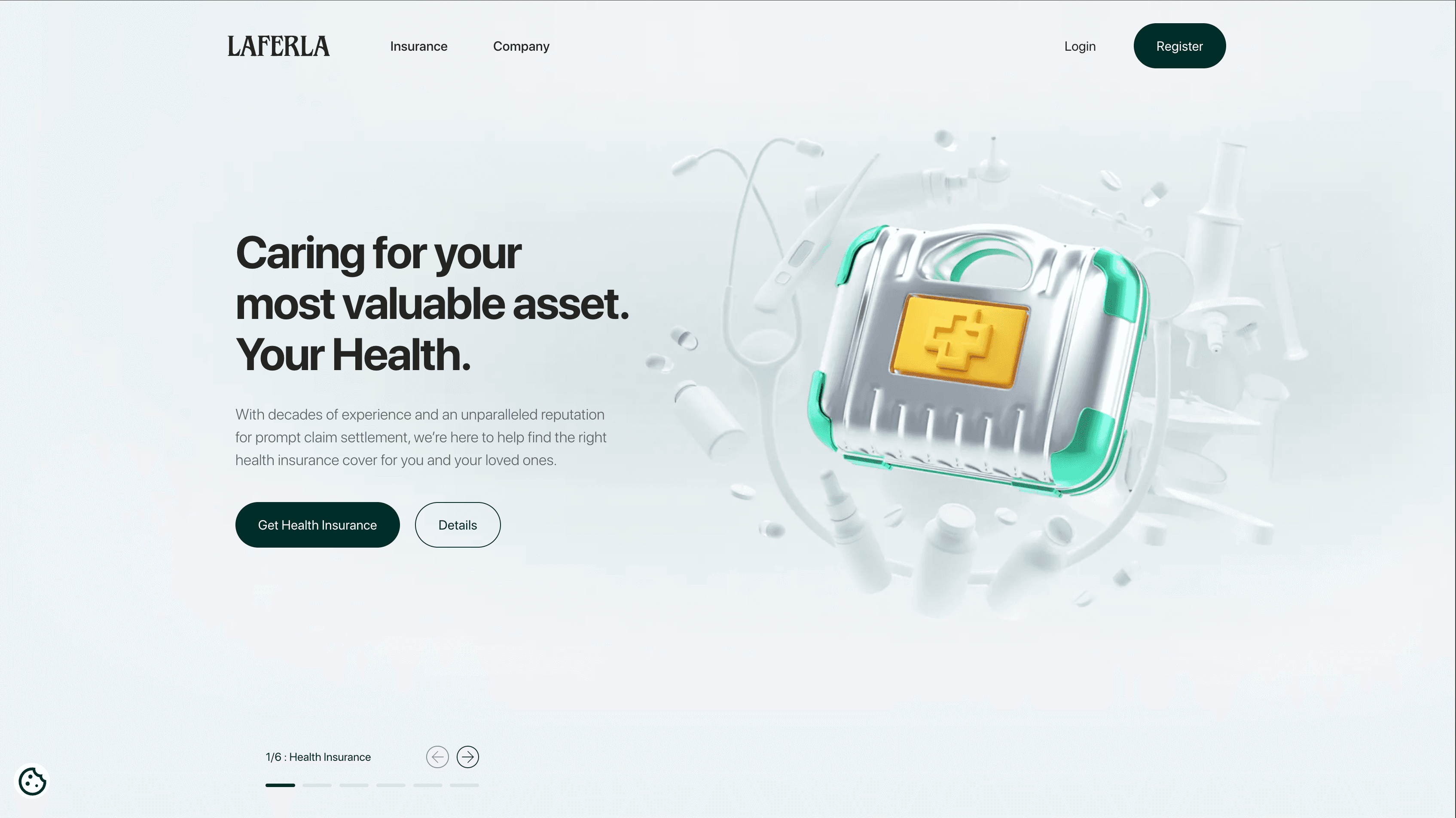 Laferla Website interface
